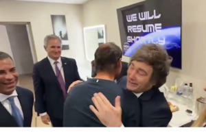 La reacción de Javier Milei al encontrarse con Rafael Nadal en Miami