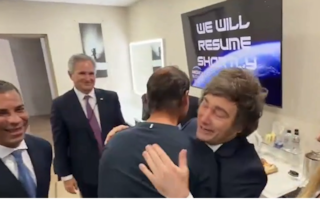 La reacción de Javier Milei al encontrarse con Rafael Nadal en Miami