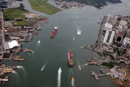 El acceso al puerto de Buenos Aires