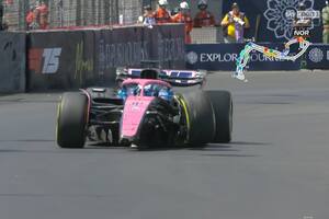 El accidente de Pierre Gasly tras el toque con Tsunoda que provocó el abandono del francés