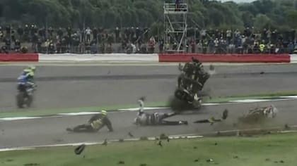 El accidente en el circuito de Silverstone