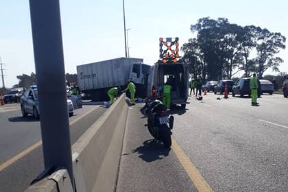 El accidente se produjo a la altura de Hudson en la Autopista Buenos Aires La Plata