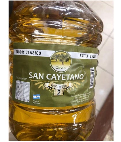 El aceite de oliva marca San Cayetano