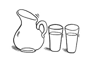 El acertijo de la jarra y los vasos