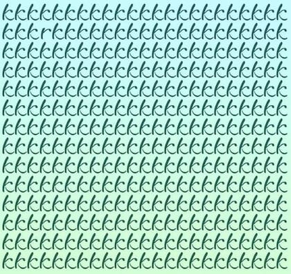 El acertijo que propone encontrar la "R" entre las "K"