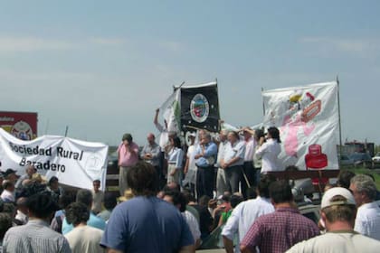 El acto del campo el 19 de marzo de 2008 en San Pedro
