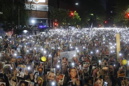 El acto en homenaje de las víctimas de Hamas que se realizó anteayer en la ciudad de Buenos Aires