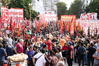 El acto en la Plaza de Mayo