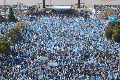El acto masivo del campo en Rosario