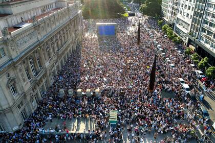 El acto por Alberto Nisman desde el drone