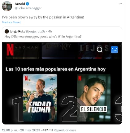 El actor compartió un divertido comentario sobre la Argentina