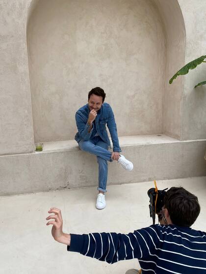 El actor fue fotografiado para una campaña