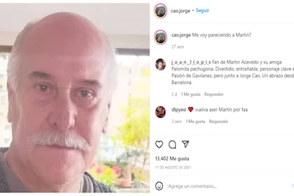 El actor había comunicado que sería parte de la segunda parte de la ficción (Foto Instagram @cao.jorge)