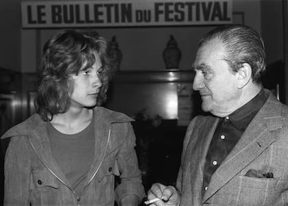 El actor junto al director italiano Luchino Visconti, de quién no guardaba los mejores recuerdos