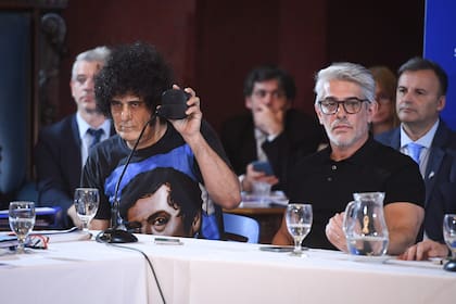 El actor Pablo Echarri durante la reunión plenaria de las comisiones de Trabajo y Previsión Social y de Presupuesto y Hacienda, el 18 de diciembre de 2025, en el salón Azul del Senado de la Nación.