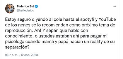 El actor relató su experiencia tras la ruptura de sus padres.