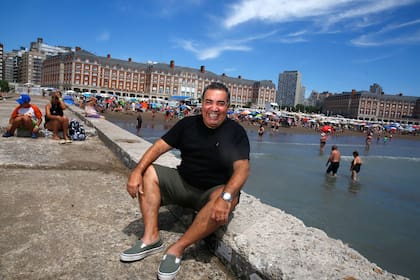 El actor suele pasar el día en las playas céntricas de la ciudad