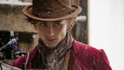 El actor Timothée Chalamet como el joven Willy Wonka