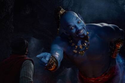 El actor Will Smith interpretó al genio de piel azul en la película Aladdin (2019) de Disney