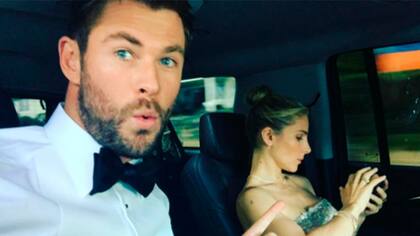 El actor y su esposa, en una de las fotos que Hemsworth compartió en su cuenta de Instagram