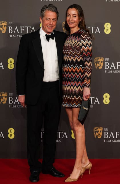 El actor y su esposa posaron en la alfombra roja de los premios BAFTA
