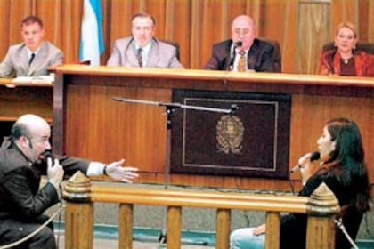 El acusado, Alfredo Pesquera, durante uno de los momentos de la audiencia