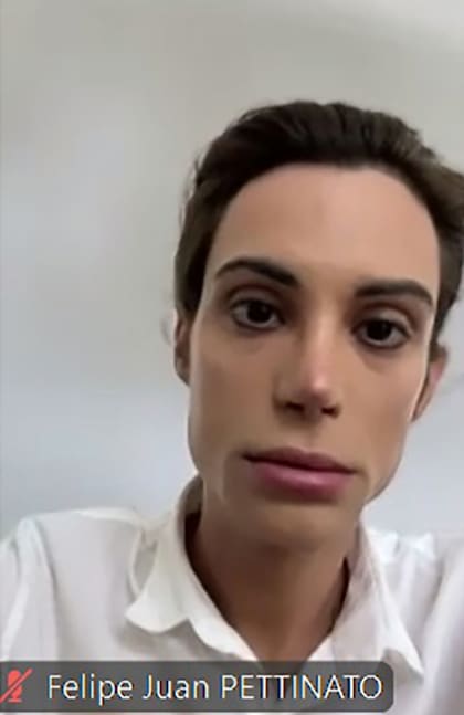 El acusado Felipe Pettinato durate la audiencia del alegato en la que la fiscalía pidió para él una pena de 4 años y 7 meses de prisión