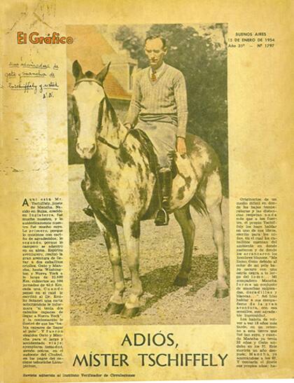 El adiós de la revista El Gráfico a Tschiffely tras producirse su muerte