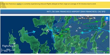 El Aeropuerto Internacional de San Francisco se mantiene alerta ante las condiciones meteorológicas