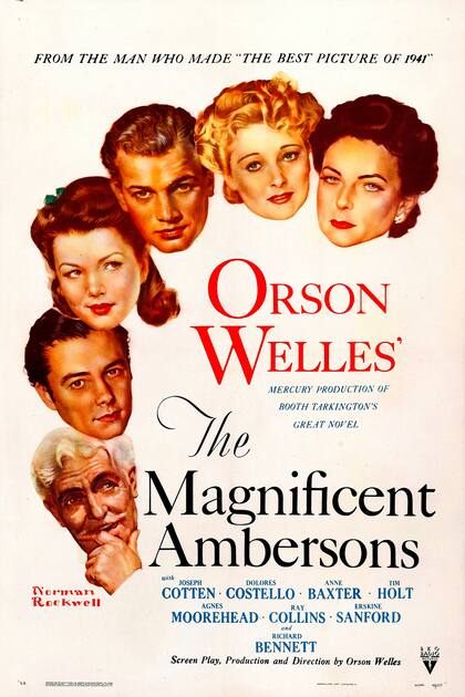 El afiche de The Magnificent Ambersons, la película de Orson Welles de 1942