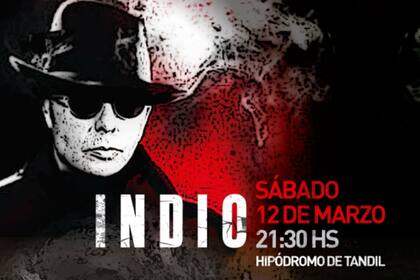 El afiche del próximo show del Indio. ¿Será el último?