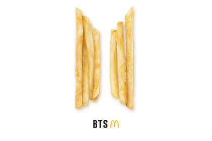 El afiche promocional del menú de BTS que lanzó McDonald's en las redes sociales