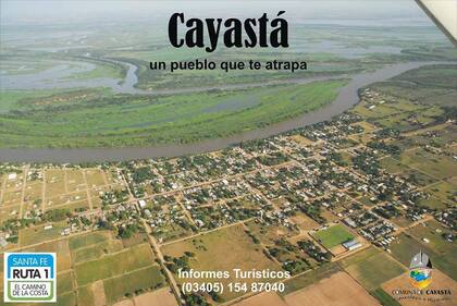 El afiche que promociona la nueva atracción de Cayastá