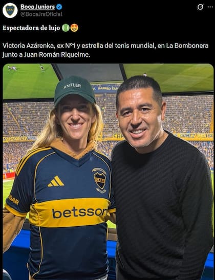 El agradecimiento de Boca a Azarenka