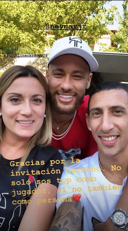 El agradecimiento de Di María a Neymar.