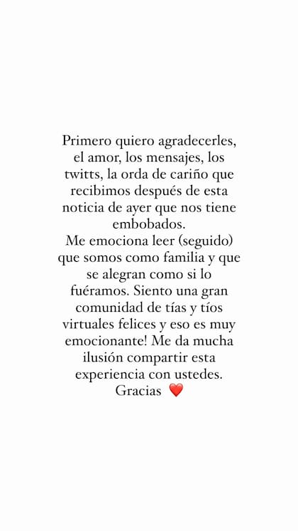 El agradecimiento de Jimena a sus seguidores por los saludos que recibió