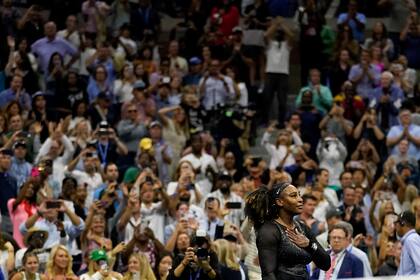 El agradecimiento de Serena Williams al público en el Arthur Ashe
