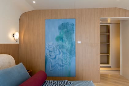 "El aire entero III", una obra de Margarita García Faure de 190 x 100 cm en el espacio 101 de Rob Ortiz.