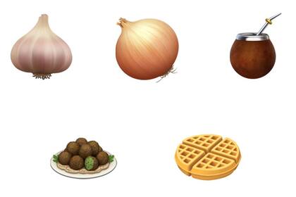 El ajo, la cebolla, el falafel y el wafle son algunos de los nuevos emojis que acompañan al mate en la nueva actualización de iOS 13.2 para iPhone