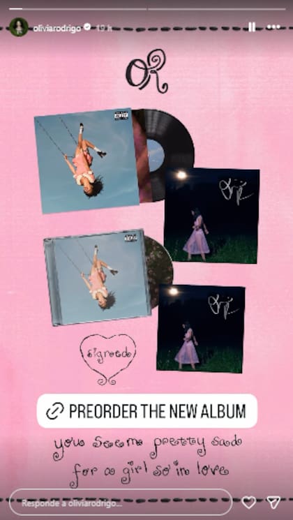 El álbum sale el 12 de junio, pero ya se encuentra disponible para reservas (Foto: Instagram @oliviarodrigo)