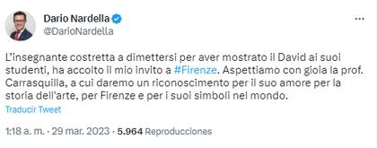 El alcalde de Florencia informó que la profesora Carrasquilla aceptó la invitación a Florencia
