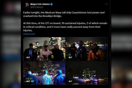 El alcalde de Nueva York, Eric Adams, dio detalles del suceso