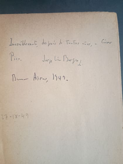 "El Aleph" firmado por Borges está a la venta por 8.000 dólares