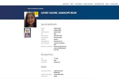 El alerta amarilla emitida por Interpol para encontrar a Guadalupe Lucero