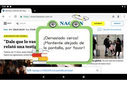 El alerta de proximidad de la tableta TKEE Mini de Alcatel