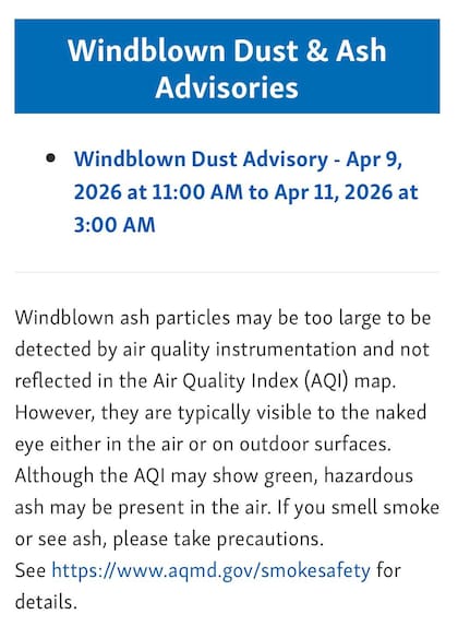 El alerta por polvos en Coachella 2026 se mantiene del 9 al 11 de abril