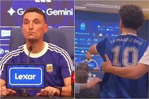 Scaloni vivió un insólito momento en conferencia por un hincha que se infiltró