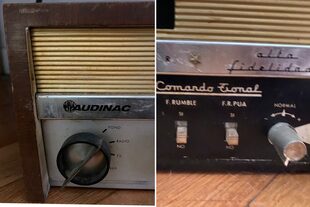 El amplificador y sintonizador marca Audinac con el que Walter Kutschmann escuchaba radio