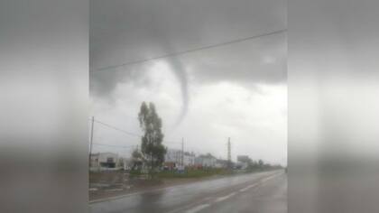 El "mini tornado" que pasó cerca de Bahía Blanca
