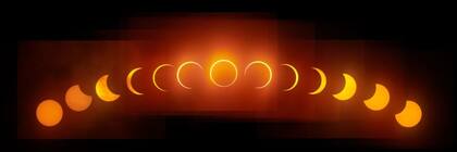 El anillo de fuego se forma en el clímax del eclipse